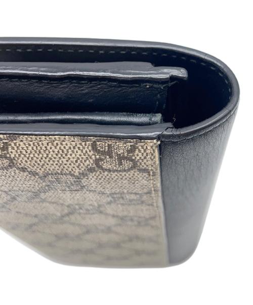 GUCCI（グッチ）GUCCI (グッチ) GGスプリーム コンチネンタルウォレット ベージュ×ブラックの古着・服飾アイテム