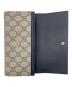 中古・古着 GUCCI (グッチ) GGスプリーム コンチネンタルウォレット ベージュ×ブラック：13000円