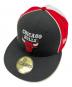 New Era（ニューエラ）の古着「59FIFTY CHICAGO BULLS」｜ブラック×レッド