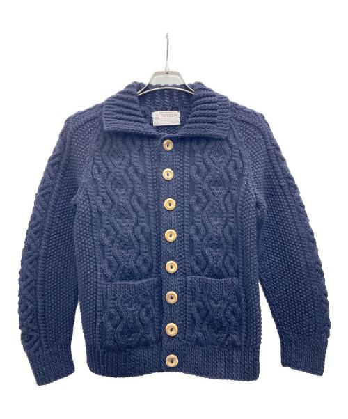 INVERALLAN（インバーアラン）INVERALLAN (インバーアラン) 3Aアランカーディガン ネイビー サイズ:Freeの古着・服飾アイテム