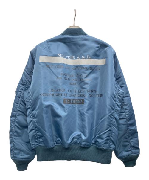 AVIREX（アヴィレックス）AVIREX (アヴィレックス) REFLECT STENCIL MA-1 FLIGHT JACKET ネイビー サイズ:XLの古着・服飾アイテム