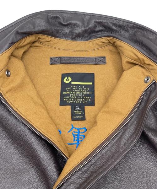 Willis&Geiger（ウィルスガイガー）Willis&Geiger (ウィルスガイガー) A-2フライトジャケット ブラウン サイズ:XLの古着・服飾アイテム