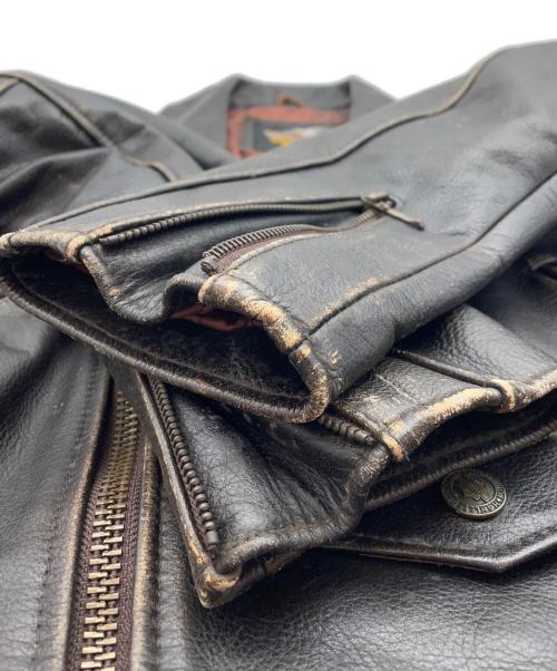 HARLEY-DAVIDSON（ハーレーダビッドソン）HARLEY-DAVIDSON (ハーレーダビッドソン) ライダースジャケット ブラック サイズ:Sの古着・服飾アイテム