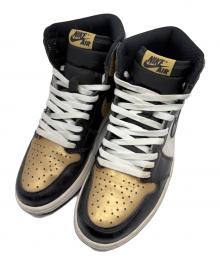 NIKE（ナイキ）の古着「AIR JORDAN 1 RETRO HIGH OG NRG "Gold Toe"」｜ゴールド×ブラック