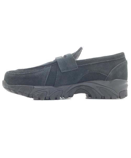 OPENING act（オープニングアクト）OPENING ACT (オープニングアクト) vibram (ビブラム) リアルレザースウェードローファー ブラック サイズ:表記無しの古着・服飾アイテム