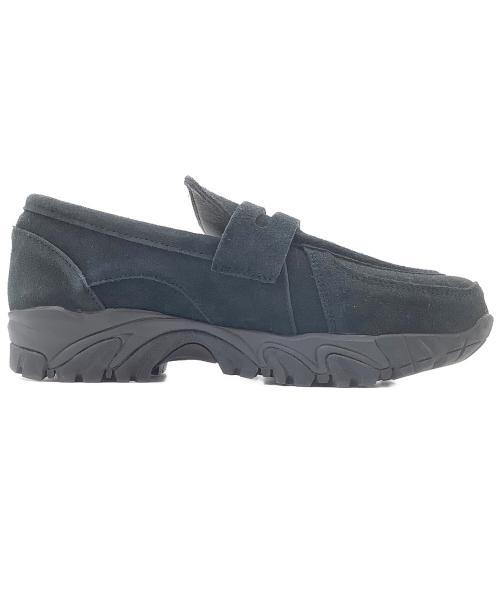 OPENING act（オープニングアクト）OPENING ACT (オープニングアクト) vibram (ビブラム) リアルレザースウェードローファー ブラック サイズ:表記無しの古着・服飾アイテム