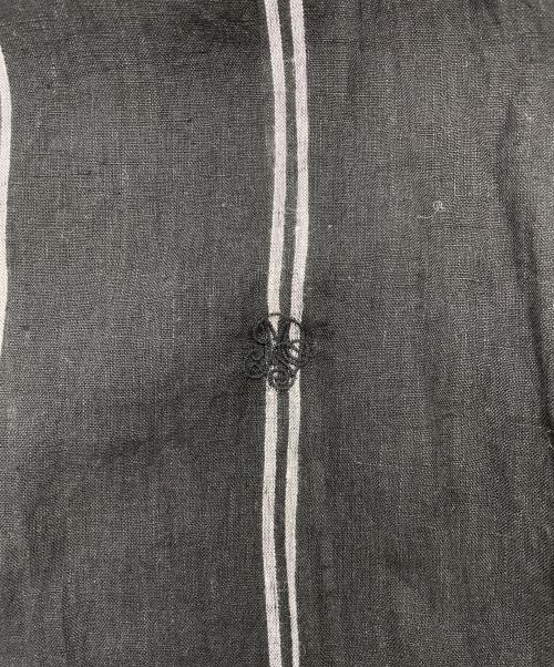 maison de soil（メゾンドソイル）maison de soil (メゾンドソイル) リネンストライプワンピース ブラック サイズ:2の古着・服飾アイテム