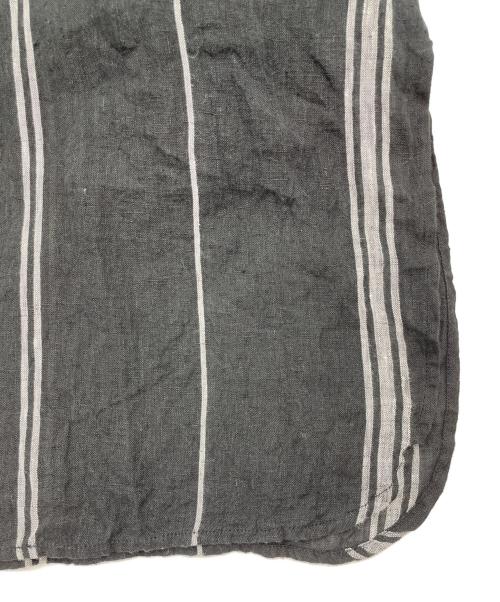 maison de soil（メゾンドソイル）maison de soil (メゾンドソイル) リネンストライプワンピース ブラック サイズ:2の古着・服飾アイテム