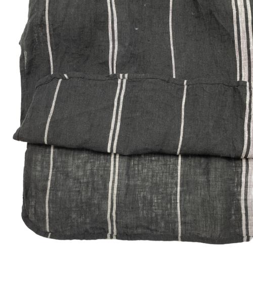 maison de soil（メゾンドソイル）maison de soil (メゾンドソイル) リネンストライプワンピース ブラック サイズ:2の古着・服飾アイテム