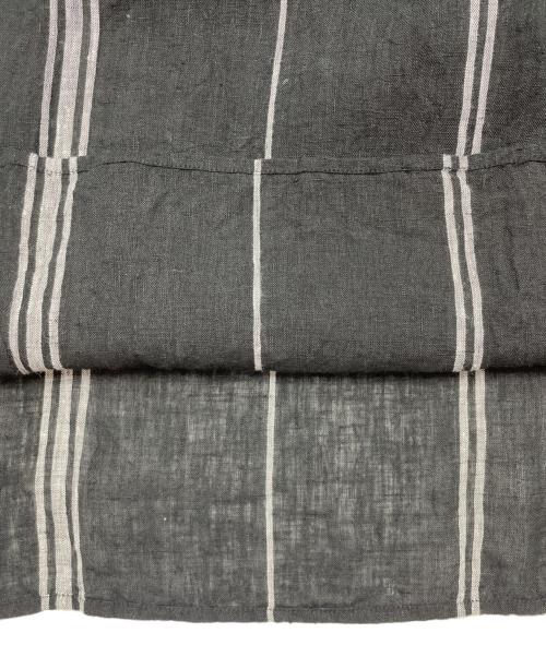 maison de soil（メゾンドソイル）maison de soil (メゾンドソイル) リネンストライプワンピース ブラック サイズ:2の古着・服飾アイテム