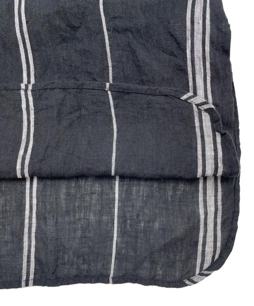 maison de soil（メゾンドソイル）maison de soil (メゾンドソイル) リネンストライプワンピース ブラック サイズ:2の古着・服飾アイテム