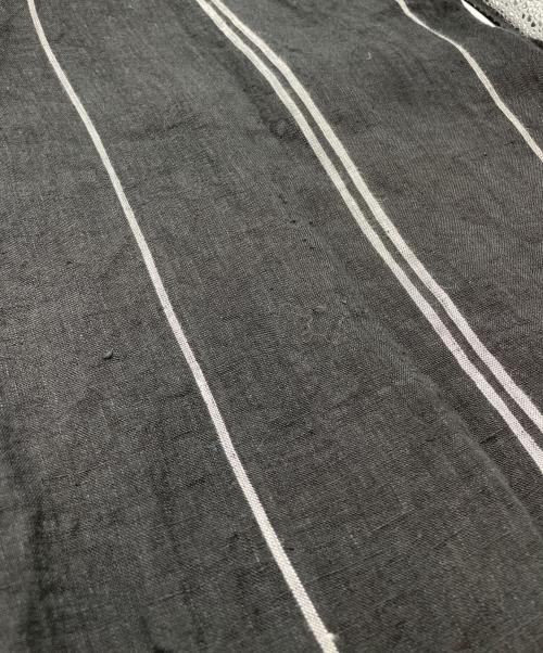 maison de soil（メゾンドソイル）maison de soil (メゾンドソイル) リネンストライプワンピース ブラック サイズ:2の古着・服飾アイテム