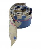 HERMESエルメス）の古着「ツイリースカーフ」｜アイボリー×ブルー