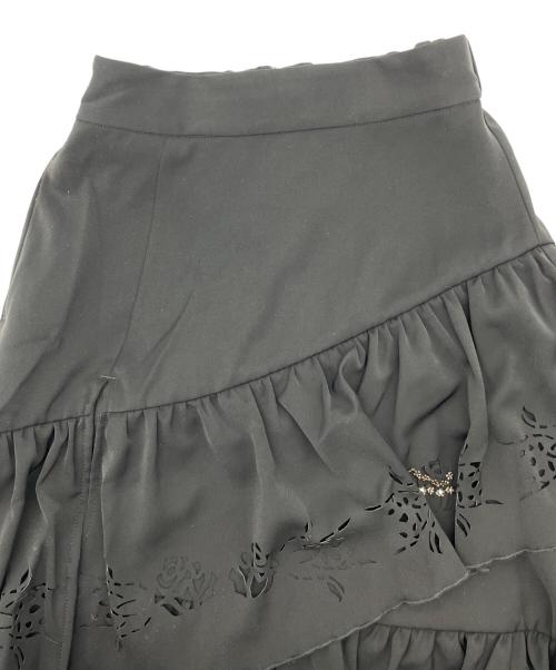 HARE（ハレ）HARE (ハレ) Ado (アド) LASER CUT TIERED SKIRT ブラック サイズ:Fの古着・服飾アイテム