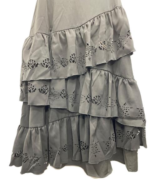 HARE（ハレ）HARE (ハレ) Ado (アド) LASER CUT TIERED SKIRT ブラック サイズ:Fの古着・服飾アイテム