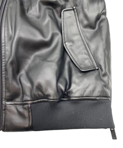 adidas（アディダス）adidas (アディダス) フェイクレザージャケット ブラック サイズ:Mの古着・服飾アイテム