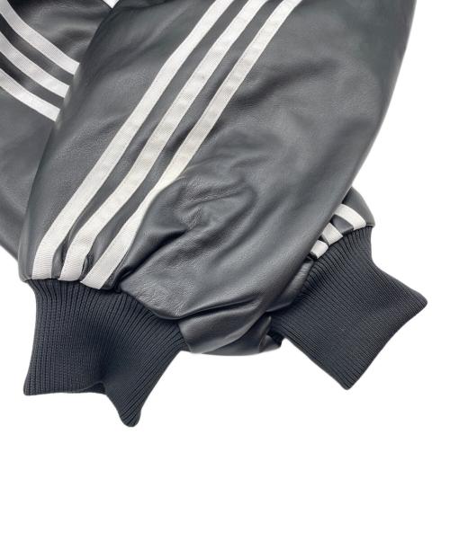 adidas（アディダス）adidas (アディダス) フェイクレザージャケット ブラック サイズ:Mの古着・服飾アイテム