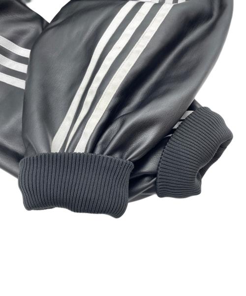 adidas（アディダス）adidas (アディダス) フェイクレザージャケット ブラック サイズ:Mの古着・服飾アイテム