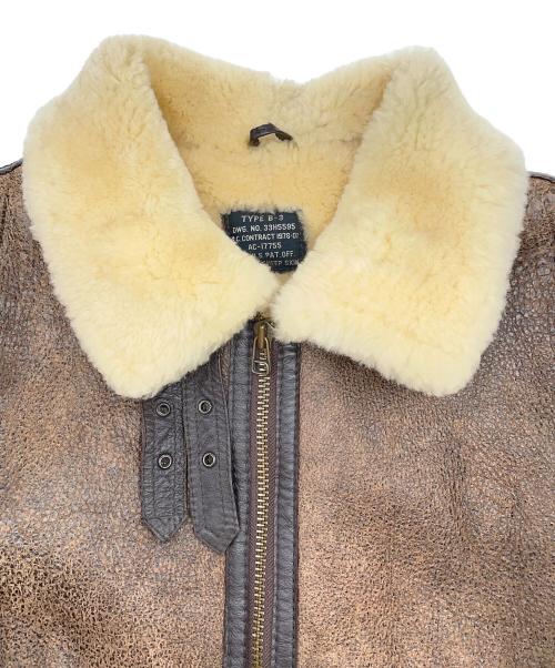 -（-）- (-) Ｂ-3フライトジャケット ブラウン サイズ:Lの古着・服飾アイテム