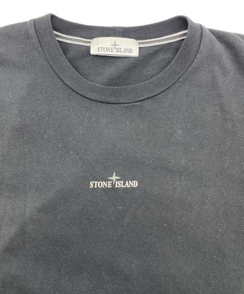 STONE ISLAND（ストーンアイランド）STONE ISLAND (ストーンアイランド) ロゴTシャツ ブラック サイズ:XLの古着・服飾アイテム
