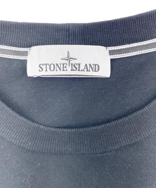 STONE ISLAND（ストーンアイランド）STONE ISLAND (ストーンアイランド) ロゴTシャツ ブラック サイズ:XLの古着・服飾アイテム