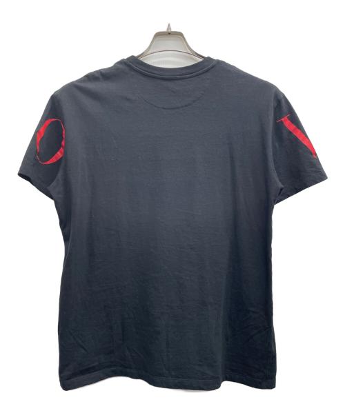 VALENTINO（ヴァレンティノ）VALENTINO (ヴァレンティノ) プリントカットソー ブラック×レッド サイズ:XLの古着・服飾アイテム