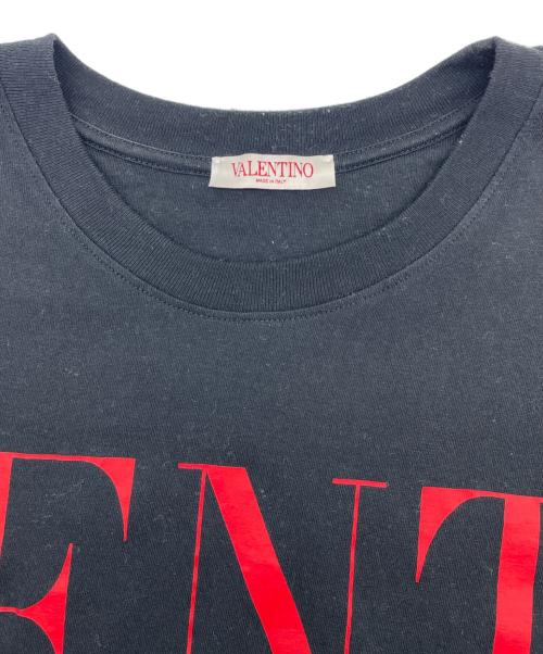 VALENTINO（ヴァレンティノ）VALENTINO (ヴァレンティノ) プリントカットソー ブラック×レッド サイズ:XLの古着・服飾アイテム