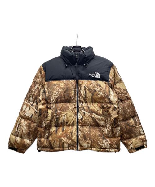 THE NORTH FACE（ザ ノース フェイス）THE NORTH FACE (ザ ノース フェイス) Novelty Nuptse Jacket ベージュ×ブラック サイズ:Lの古着・服飾アイテム