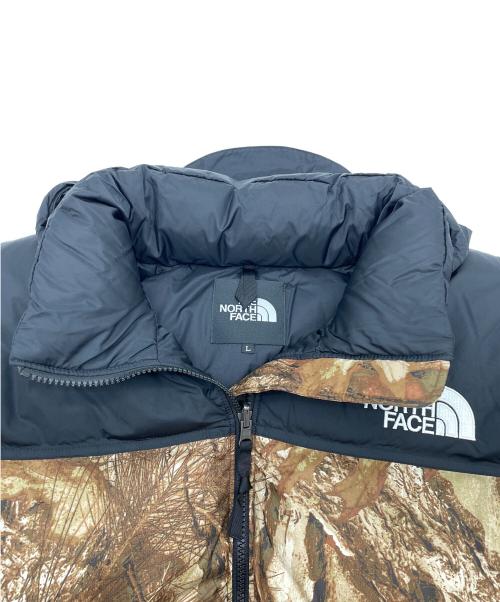 THE NORTH FACE（ザ ノース フェイス）THE NORTH FACE (ザ ノース フェイス) Novelty Nuptse Jacket ベージュ×ブラック サイズ:Lの古着・服飾アイテム