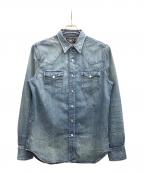 RRLダブルアールエル）の古着「コンチョボタンデニムウエスタンシャツ」｜インディゴ