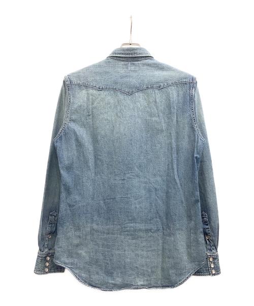 RRL（ダブルアールエル）RRL (ダブルアールエル) コンチョボタンデニムウエスタンシャツ インディゴ サイズ:Mの古着・服飾アイテム