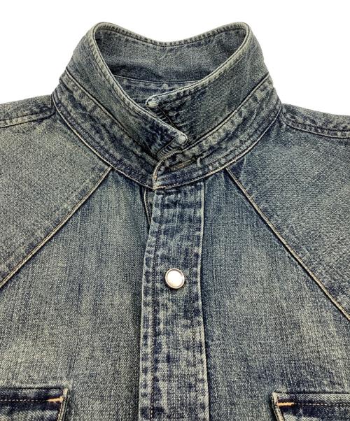 RRL（ダブルアールエル）RRL (ダブルアールエル) コンチョボタンデニムウエスタンシャツ インディゴ サイズ:Mの古着・服飾アイテム