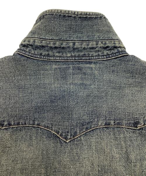 RRL（ダブルアールエル）RRL (ダブルアールエル) コンチョボタンデニムウエスタンシャツ インディゴ サイズ:Mの古着・服飾アイテム