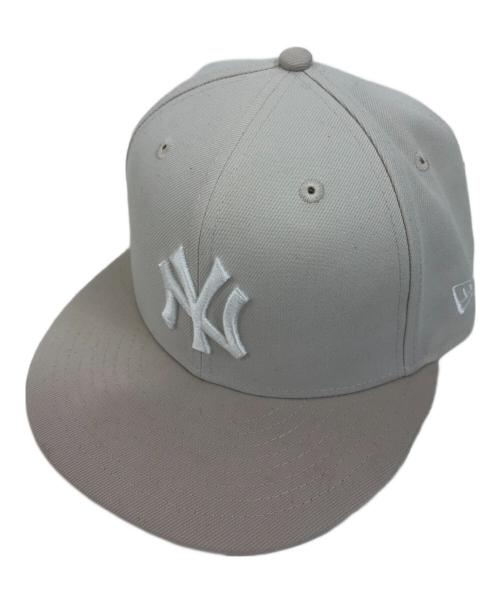 New Era（ニューエラ）New Era (ニューエラ) 59FIFTY NY YANKEES ホワイト サイズ:SIZE 7 1/8(56.8cm)の古着・服飾アイテム