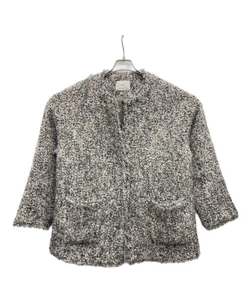 IENA（イエナ）IENA (イエナ) ループヤーンノーカラージャケットコート グレー サイズ:Freeの古着・服飾アイテム