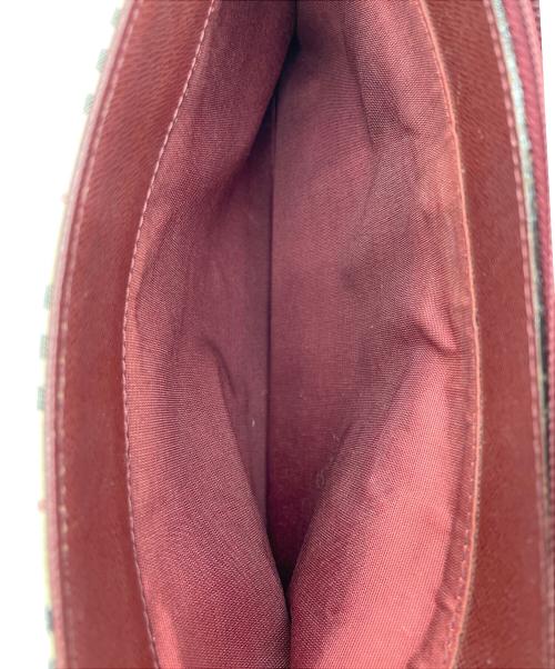 BURBERRY（バーバリー）BURBERRY (バーバリー) ノバチェック　ベージュ×レッド　ハンドバッグ　キャンバス ベージュ×レッドの古着・服飾アイテム