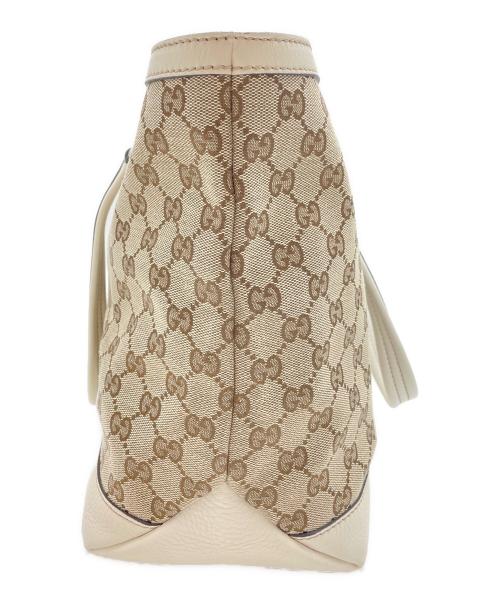 GUCCI（グッチ）GUCCI (グッチ) トートバッグ サンセット パグリアGG  キャンバス レザー ベージュ×ホワイトの古着・服飾アイテム
