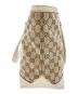 GUCCI (グッチ) トートバッグ サンセット パグリアGG  キャンバス レザー ベージュ×ホワイト：25000円