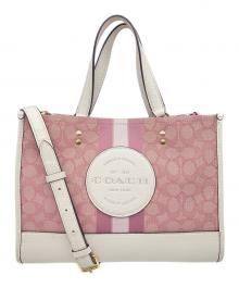 COACH（コーチ）の古着「デンプシーキャリーオール 2WAYショルダーバッグ」｜ピンク