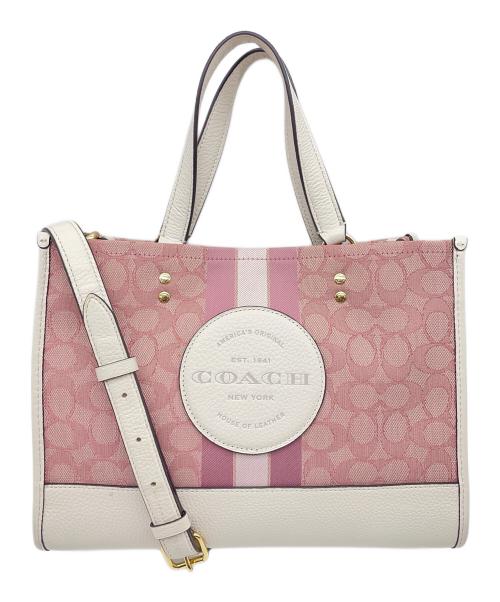 COACH（コーチ）COACH (コーチ) デンプシーキャリーオール 2WAYショルダーバッグ ピンクの古着・服飾アイテム