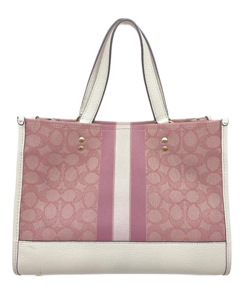 COACH（コーチ）COACH (コーチ) デンプシーキャリーオール 2WAYショルダーバッグ ピンクの古着・服飾アイテム
