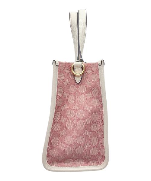 COACH（コーチ）COACH (コーチ) デンプシーキャリーオール 2WAYショルダーバッグ ピンクの古着・服飾アイテム