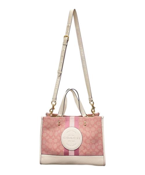 COACH（コーチ）COACH (コーチ) デンプシーキャリーオール 2WAYショルダーバッグ ピンクの古着・服飾アイテム