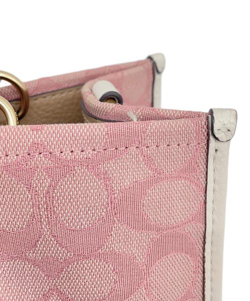 COACH（コーチ）COACH (コーチ) デンプシーキャリーオール 2WAYショルダーバッグ ピンクの古着・服飾アイテム