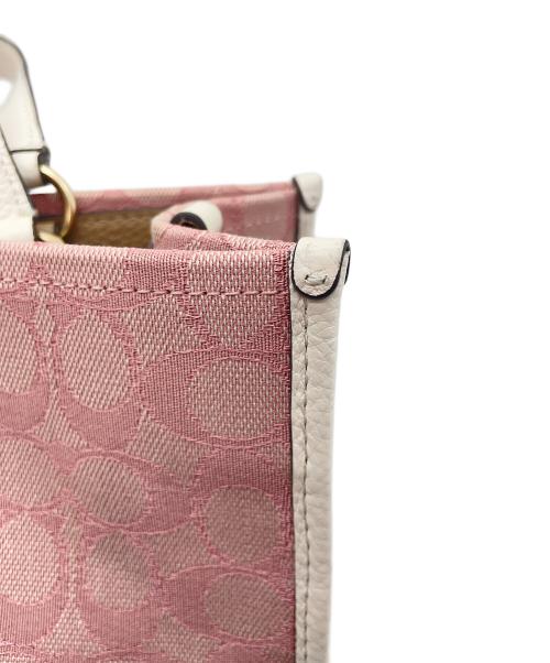 COACH（コーチ）COACH (コーチ) デンプシーキャリーオール 2WAYショルダーバッグ ピンクの古着・服飾アイテム