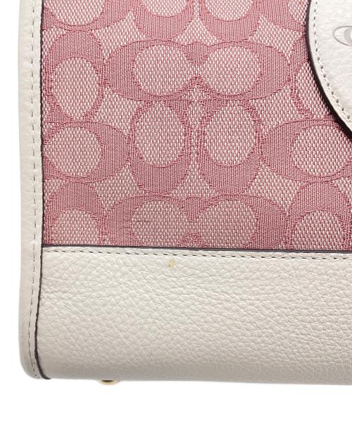 COACH（コーチ）COACH (コーチ) デンプシーキャリーオール 2WAYショルダーバッグ ピンクの古着・服飾アイテム