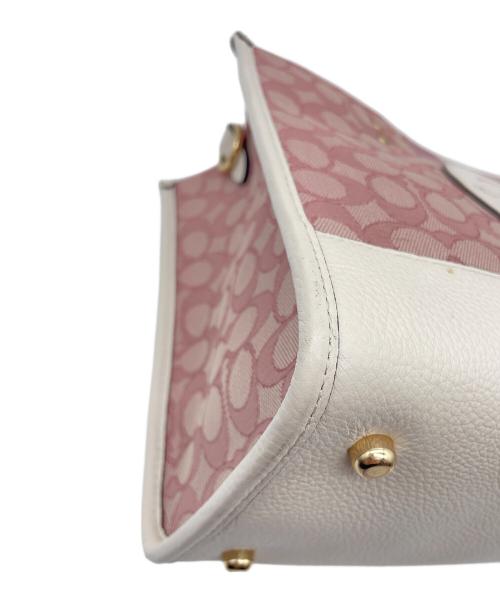 COACH（コーチ）COACH (コーチ) デンプシーキャリーオール 2WAYショルダーバッグ ピンクの古着・服飾アイテム
