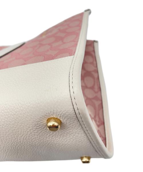 COACH（コーチ）COACH (コーチ) デンプシーキャリーオール 2WAYショルダーバッグ ピンクの古着・服飾アイテム