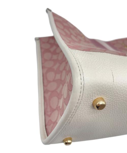 COACH（コーチ）COACH (コーチ) デンプシーキャリーオール 2WAYショルダーバッグ ピンクの古着・服飾アイテム