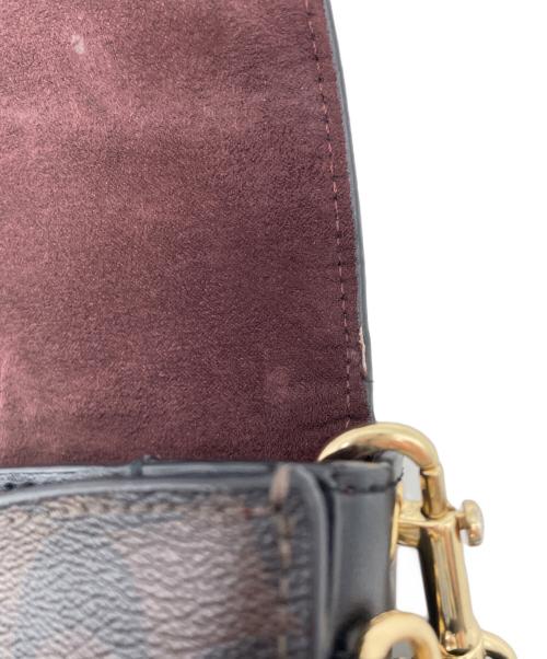 COACH（コーチ）COACH (コーチ) シグネチャー　ショルダーバッグ  ブラウン×ブラックの古着・服飾アイテム